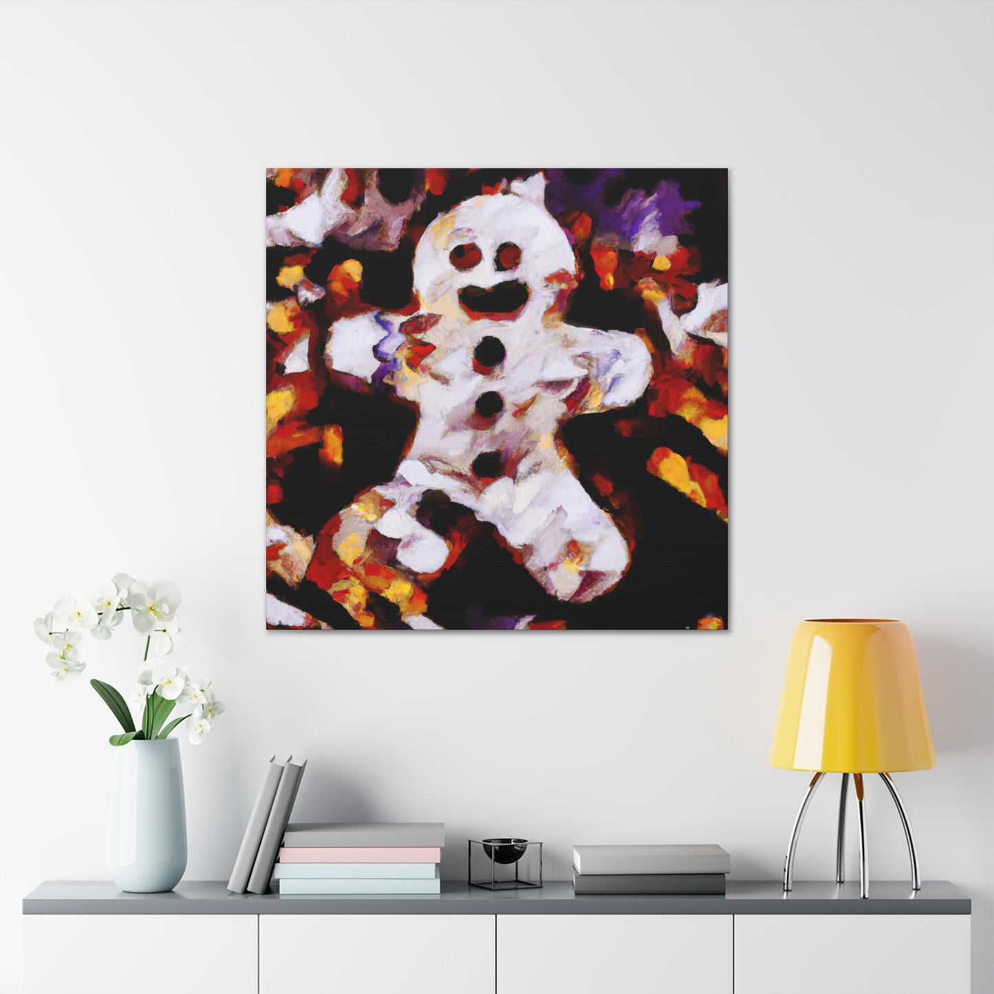 "Gingerbread Man Abstracted" - Canvas