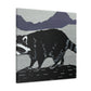 Raccoon on the Wall - Canvas