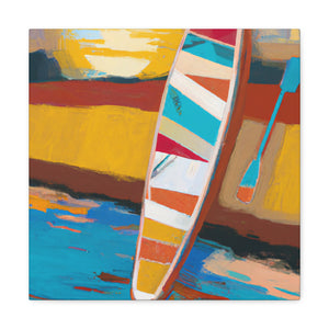 "Paddle Boarding Deco Style" - Canvas