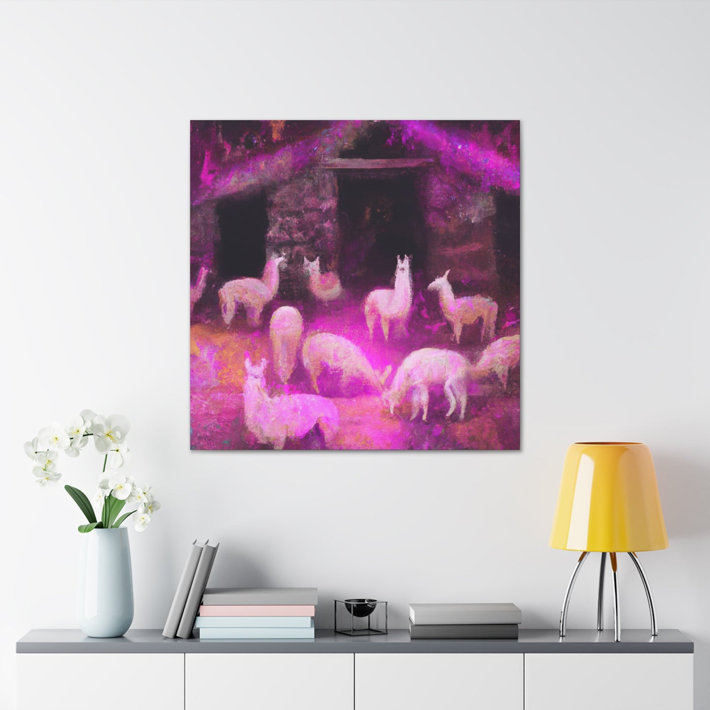 Llama in Renaissance Glory - Canvas