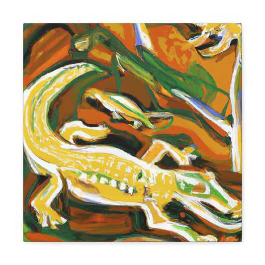 Crocodile in Abstract - Canvas