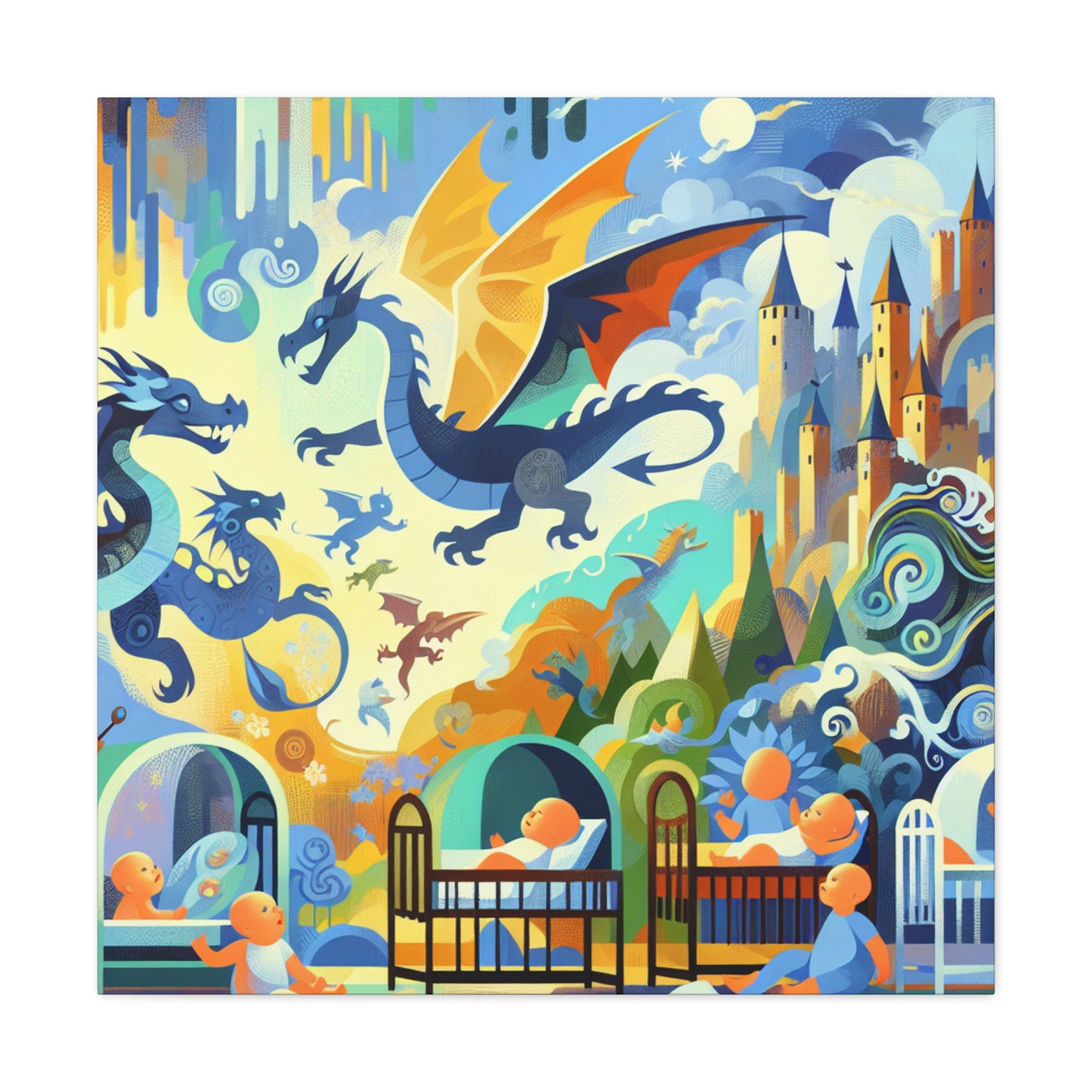 Enchanting Dragon Dreamscape - Canvas