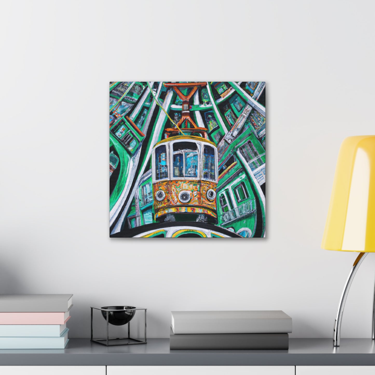 Cable Car Cityscape - Canvas