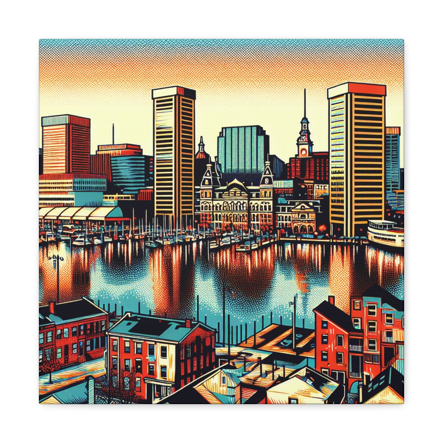 "Baltimore Buzzin' Brightly" - Canvas