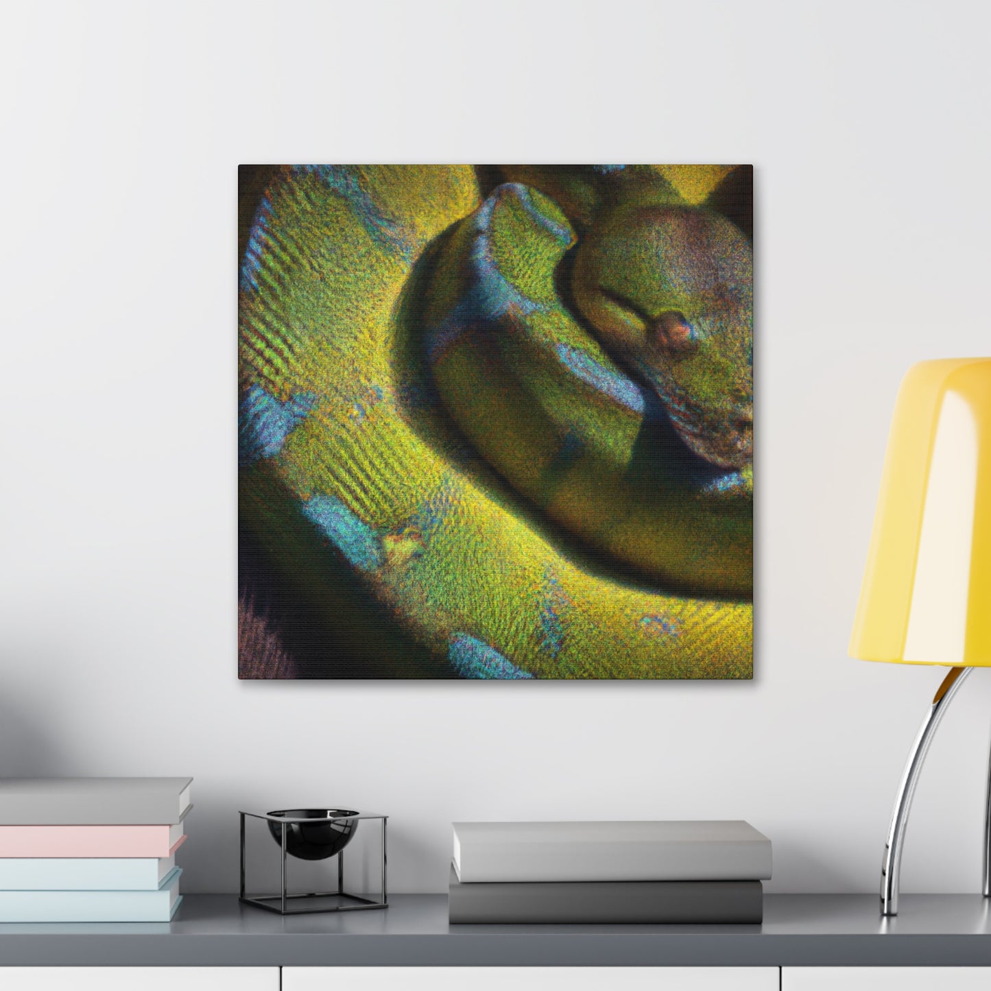 "Green Tree Python Shine" - Canvas