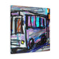 "Bus in Turbulent Motion" - Canvas