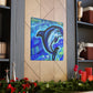 Dolphin in Blue Spray - Canvas