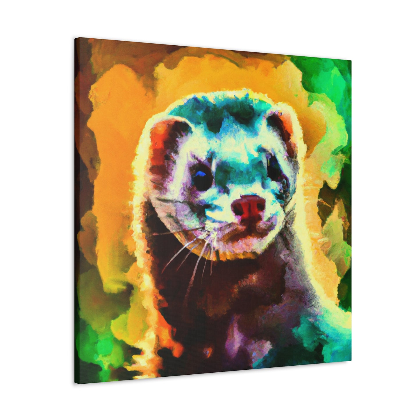 Ferret in Wonderland. - Canvas