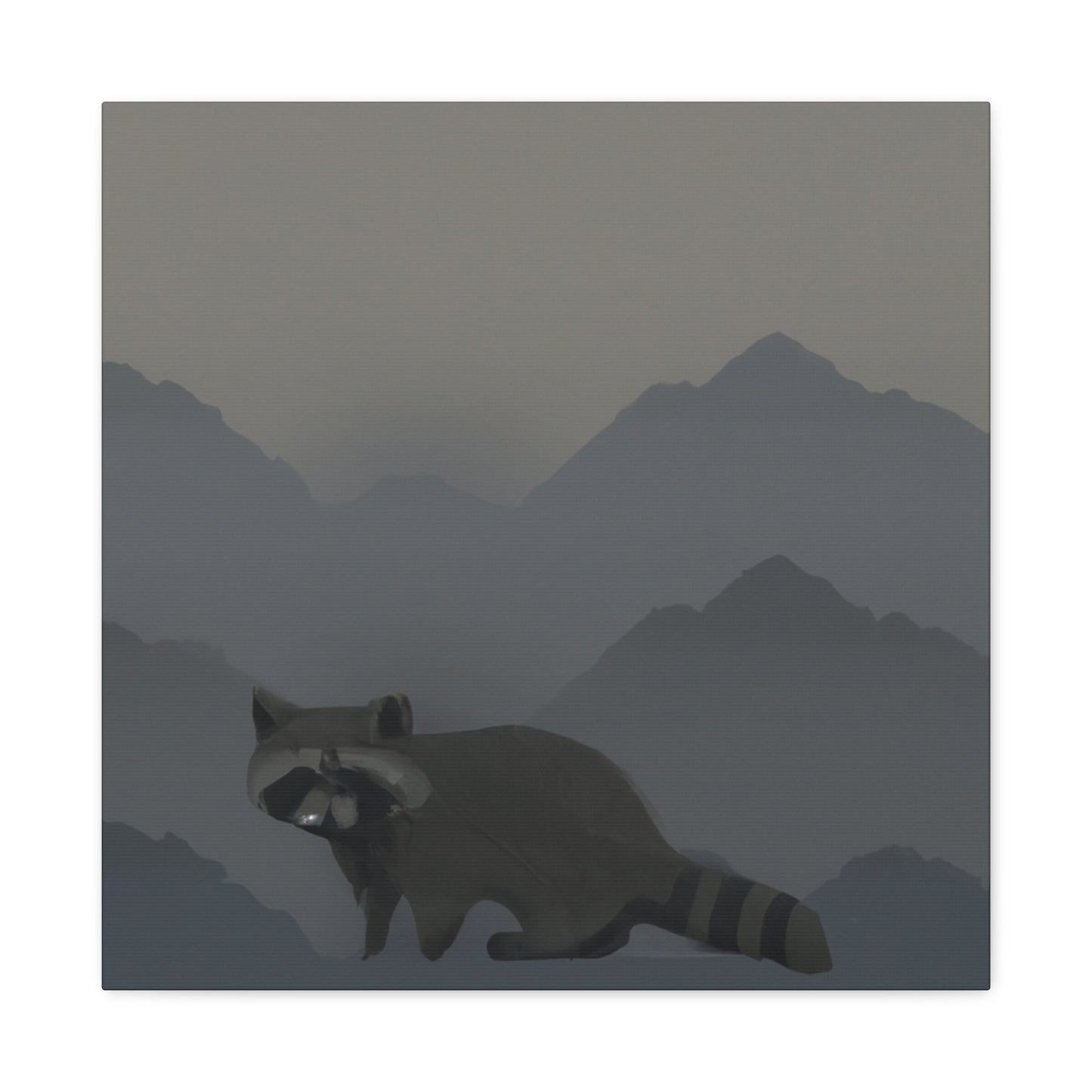 Raccoon in Contemplation - Canvas