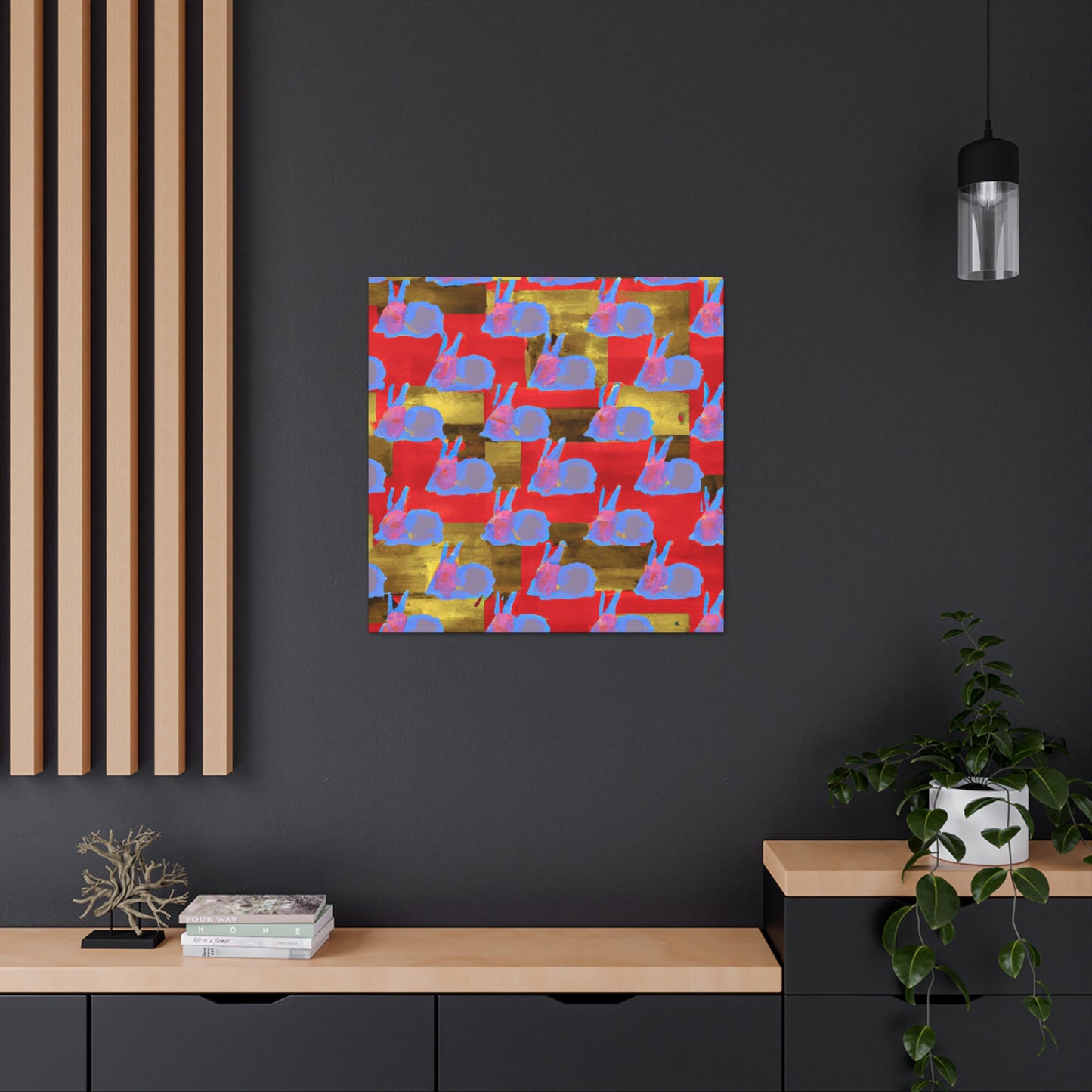 "Rabbit in Pop Art" - Canvas