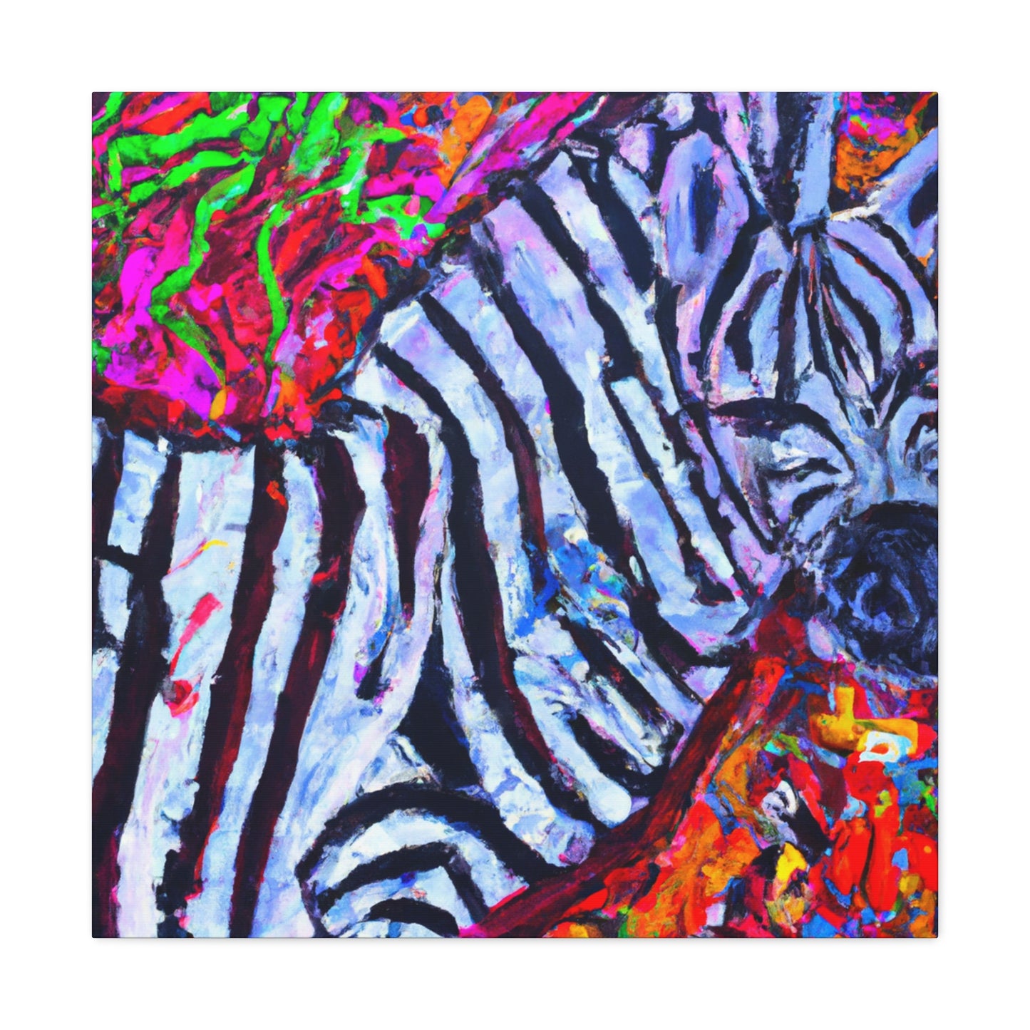 "Zebra Striped Wonder" - Canvas