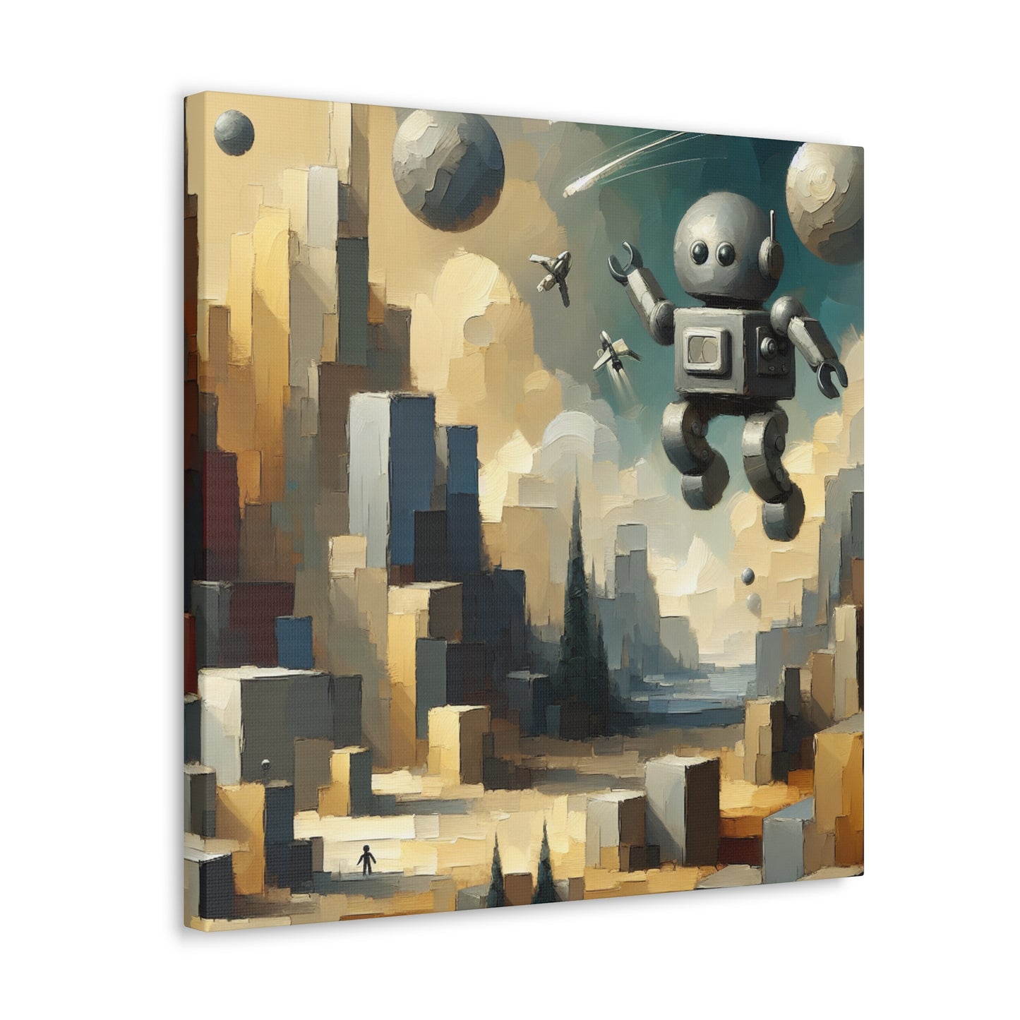 "Robotic Cosmic Wonderland" - Canvas