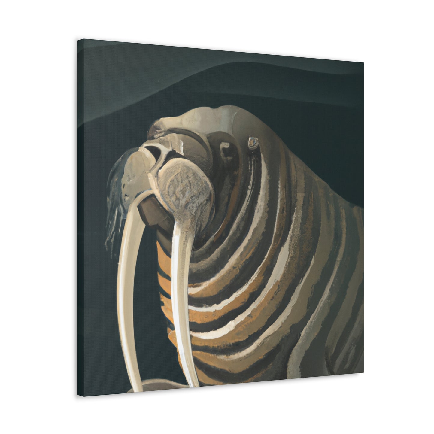 "Walrus in Moonlight Pose" - Canvas