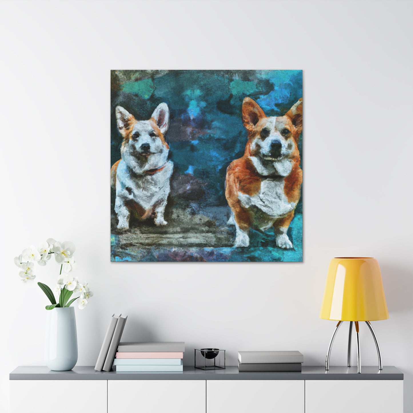 "Corgis At Playtime" - Canvas