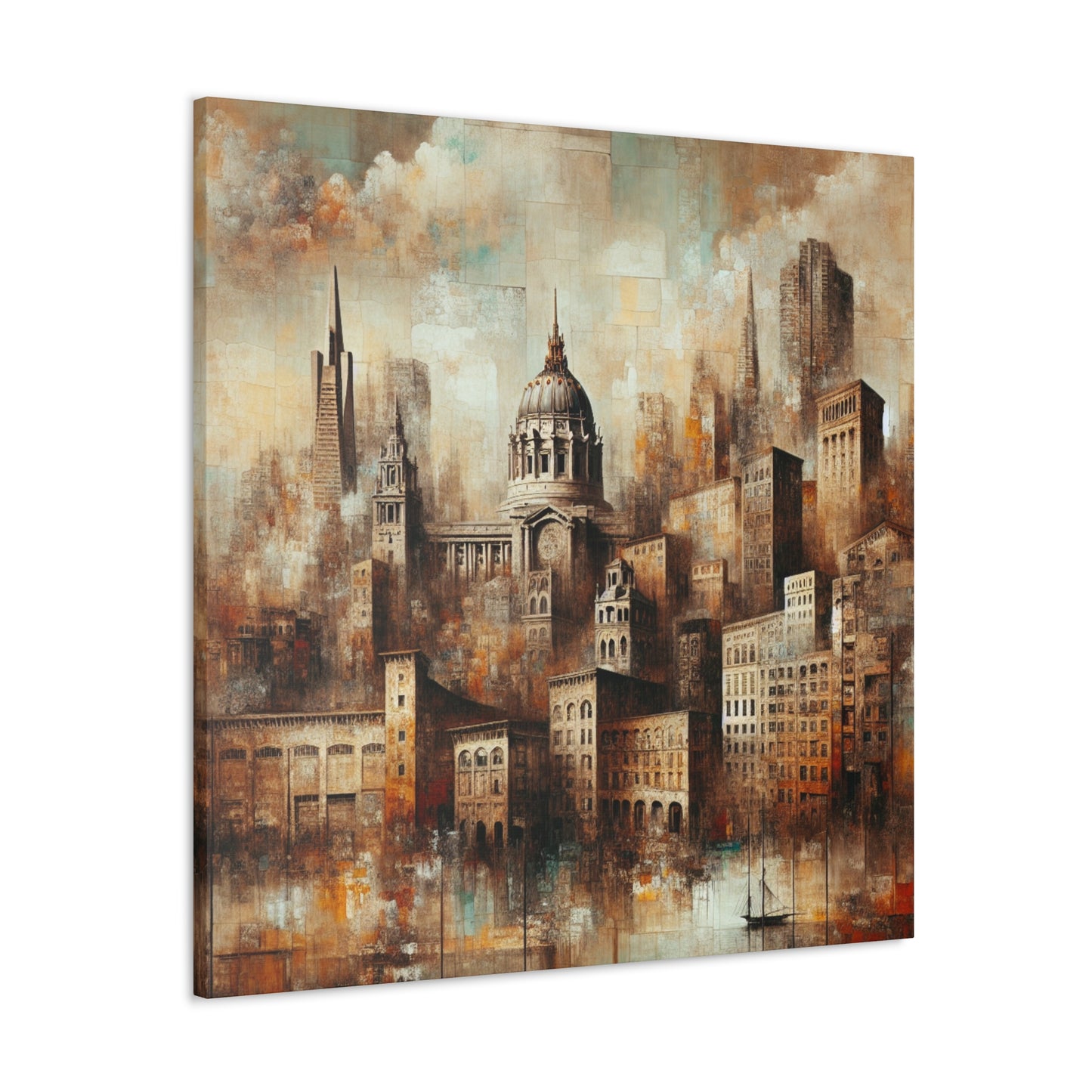 Golden Dream Cityscape - Canvas