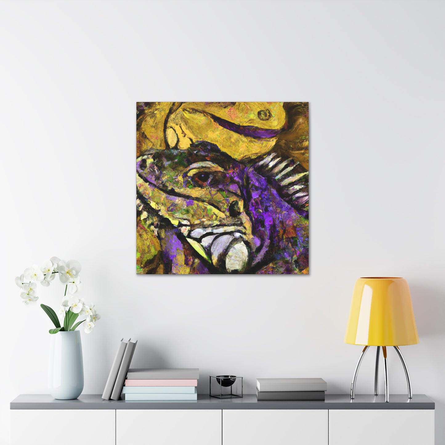 "Iguanas Amongst Chaos" - Canvas