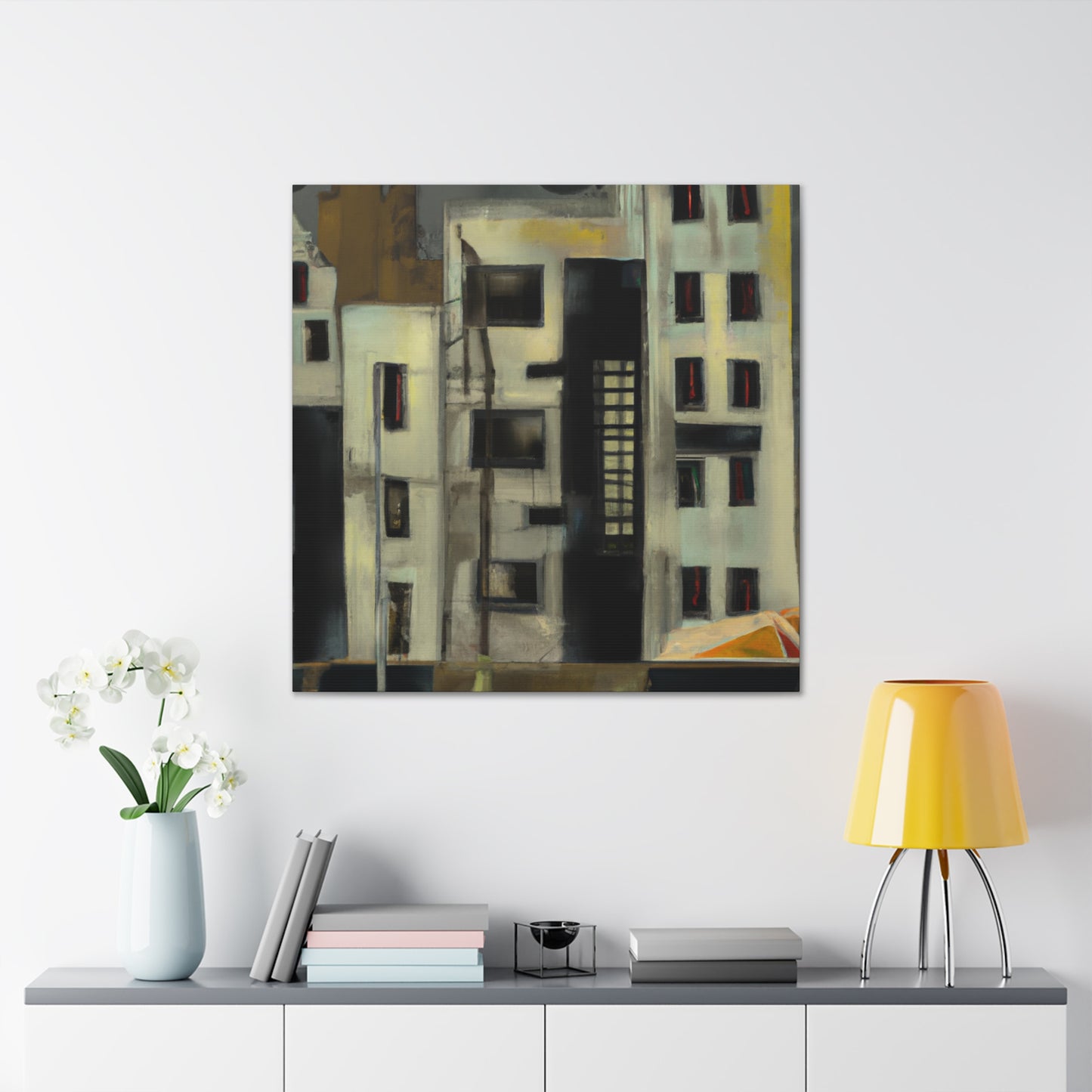 "Expressionist Cityscape Roar" - Canvas