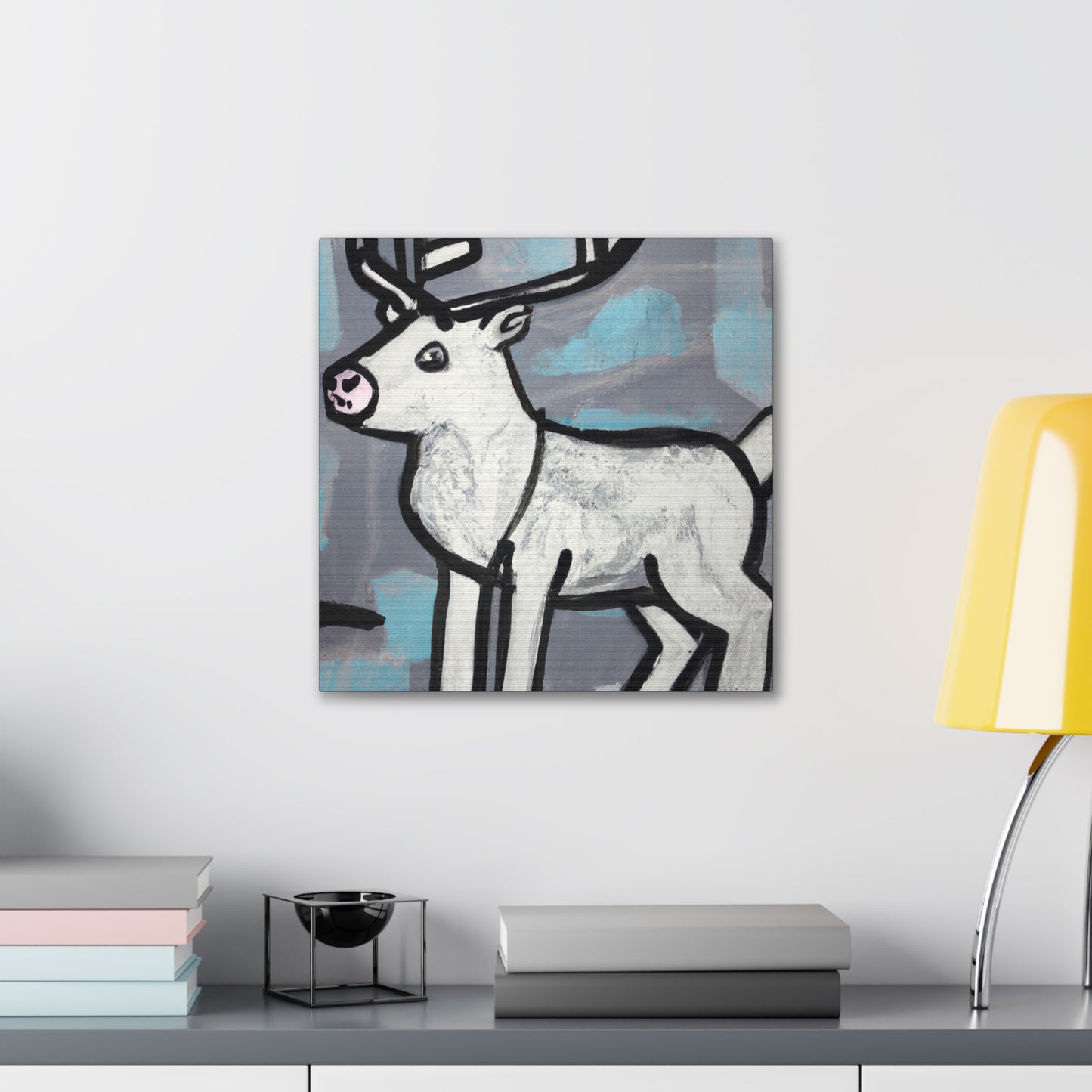 "Reindeer Winter Mural" - Canvas