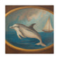 "Dolphin in Neoclassicism" - Canvas