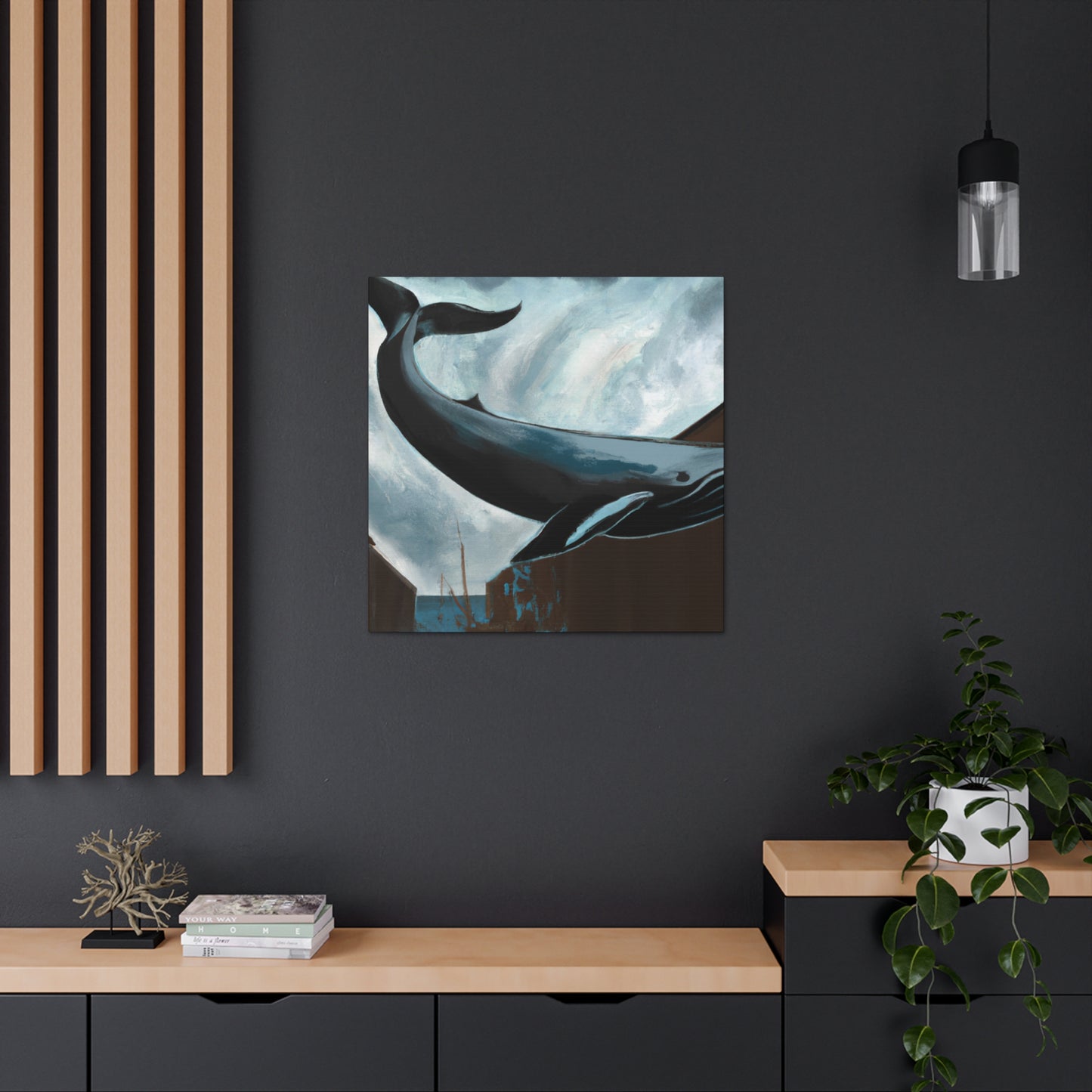 Whale in the Harbor - Canvas