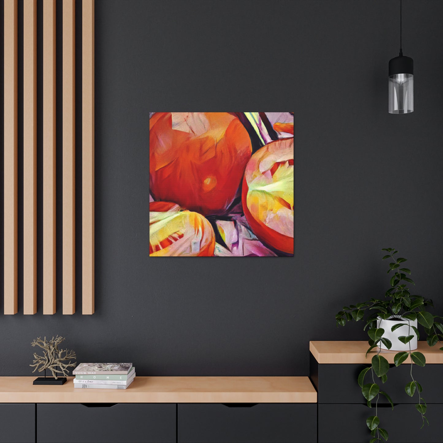 Tomato Red Reflection - Canvas