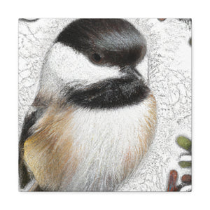 Black-Capped Chickadee Wonders - Canvas