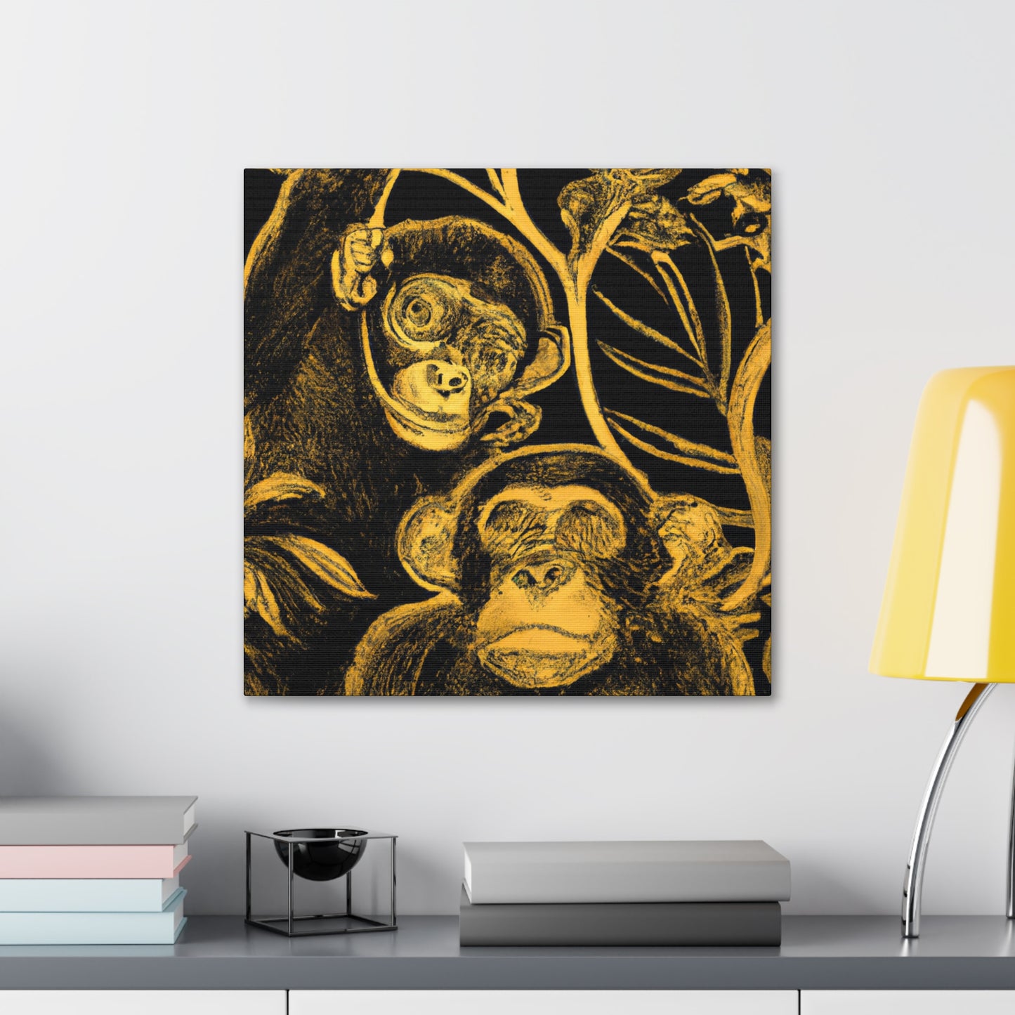 Chimpanzee in Rococo - Canvas