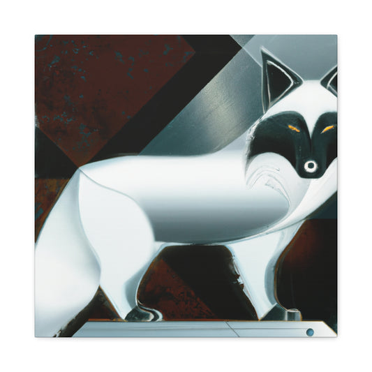 Arctic Fox Art Deco - Canvas