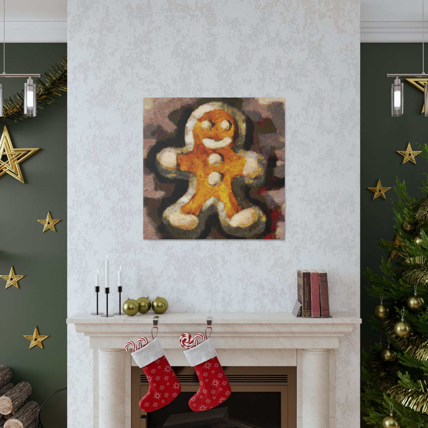 Gingerbread Man Deco - Canvas