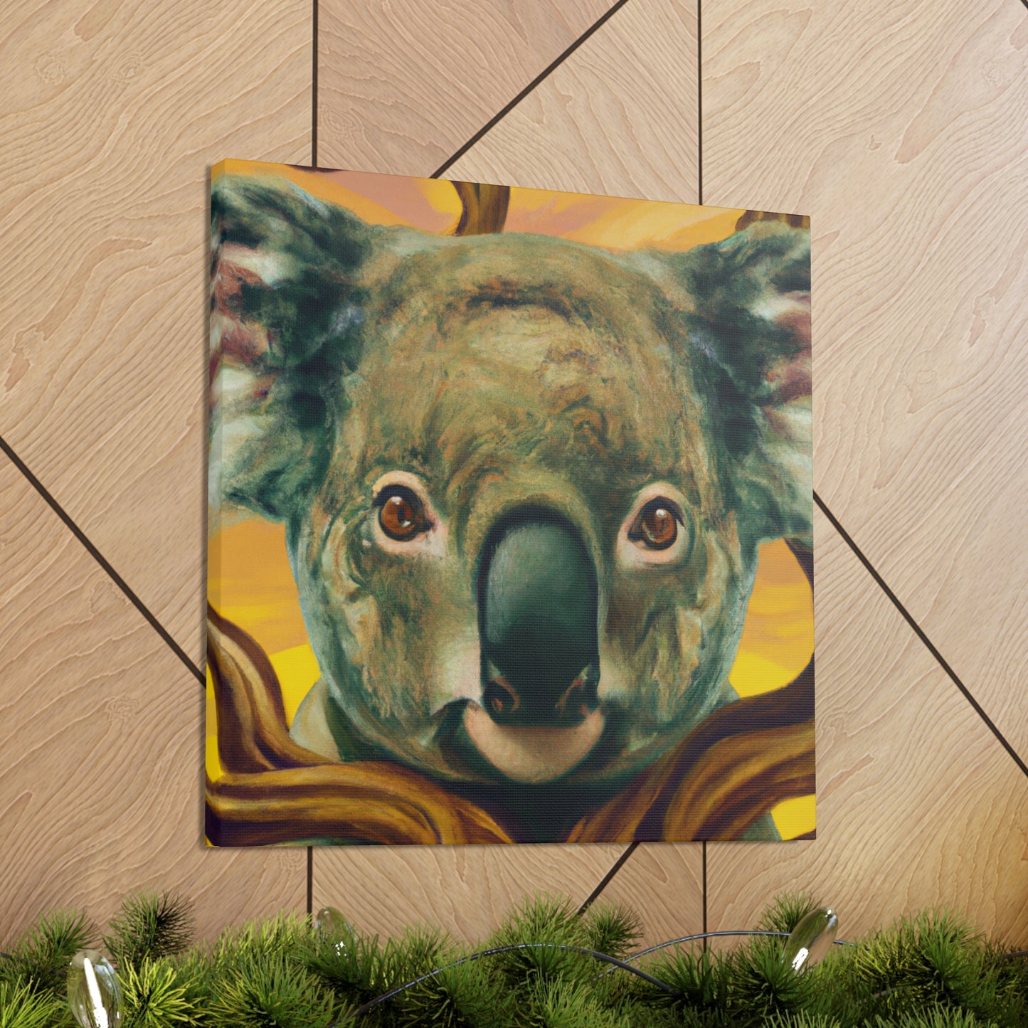 "Koala in Moonlight Glow" - Canvas