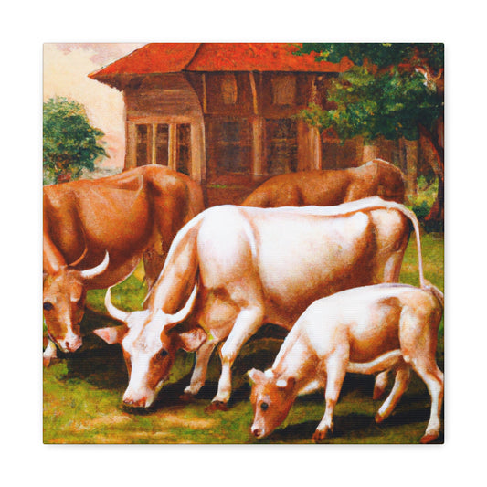 Cows in a Meadow - Canvas