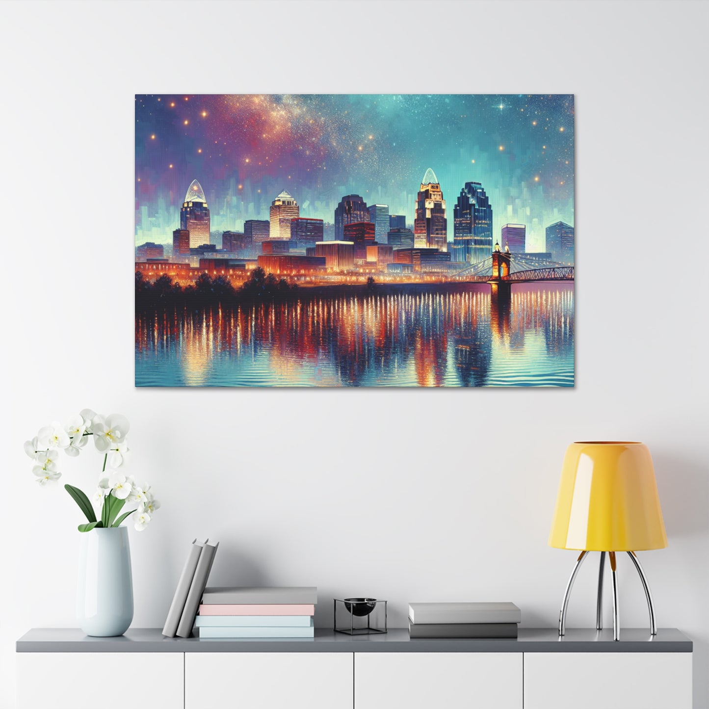 "Urban Tapestry of Cincinnati" - Canvas