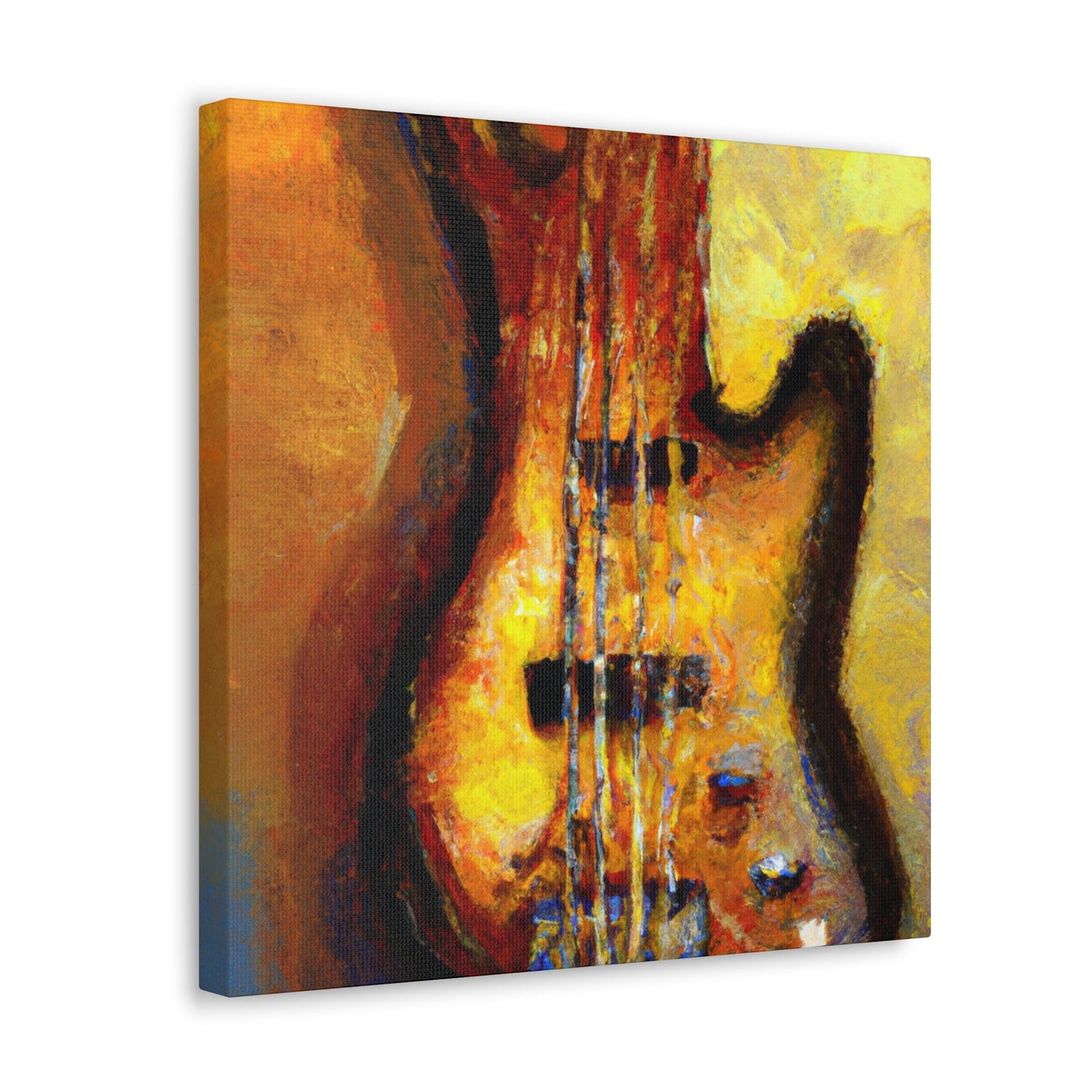 "Bass Guitar Impressionism" - Canvas