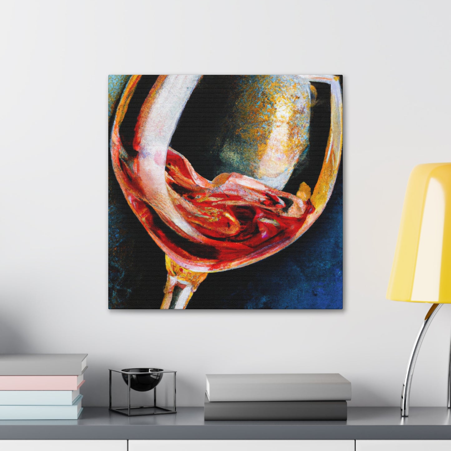 Glass of Fruity Wine - Canvas