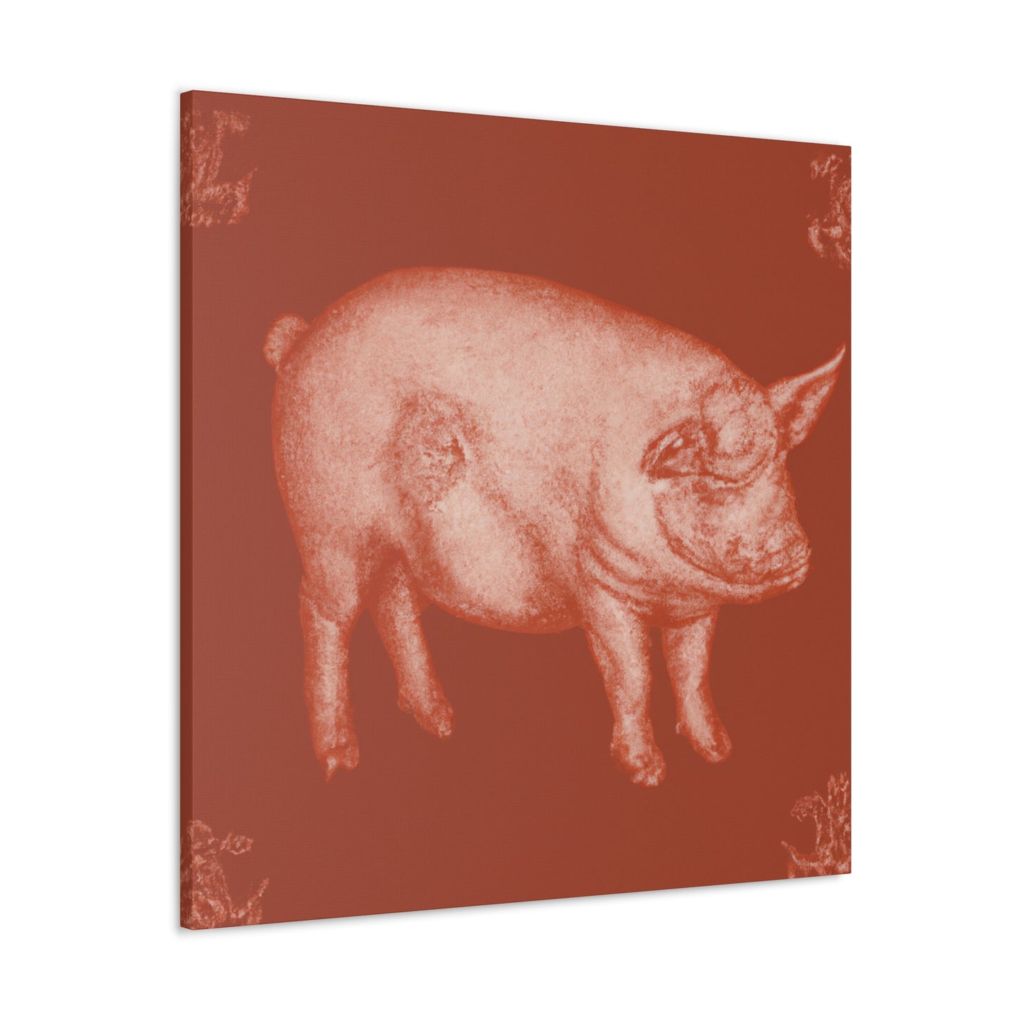 Pig in Splendour. - Canvas