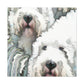 "Old English Sheepdog Dreaming" - Canvas