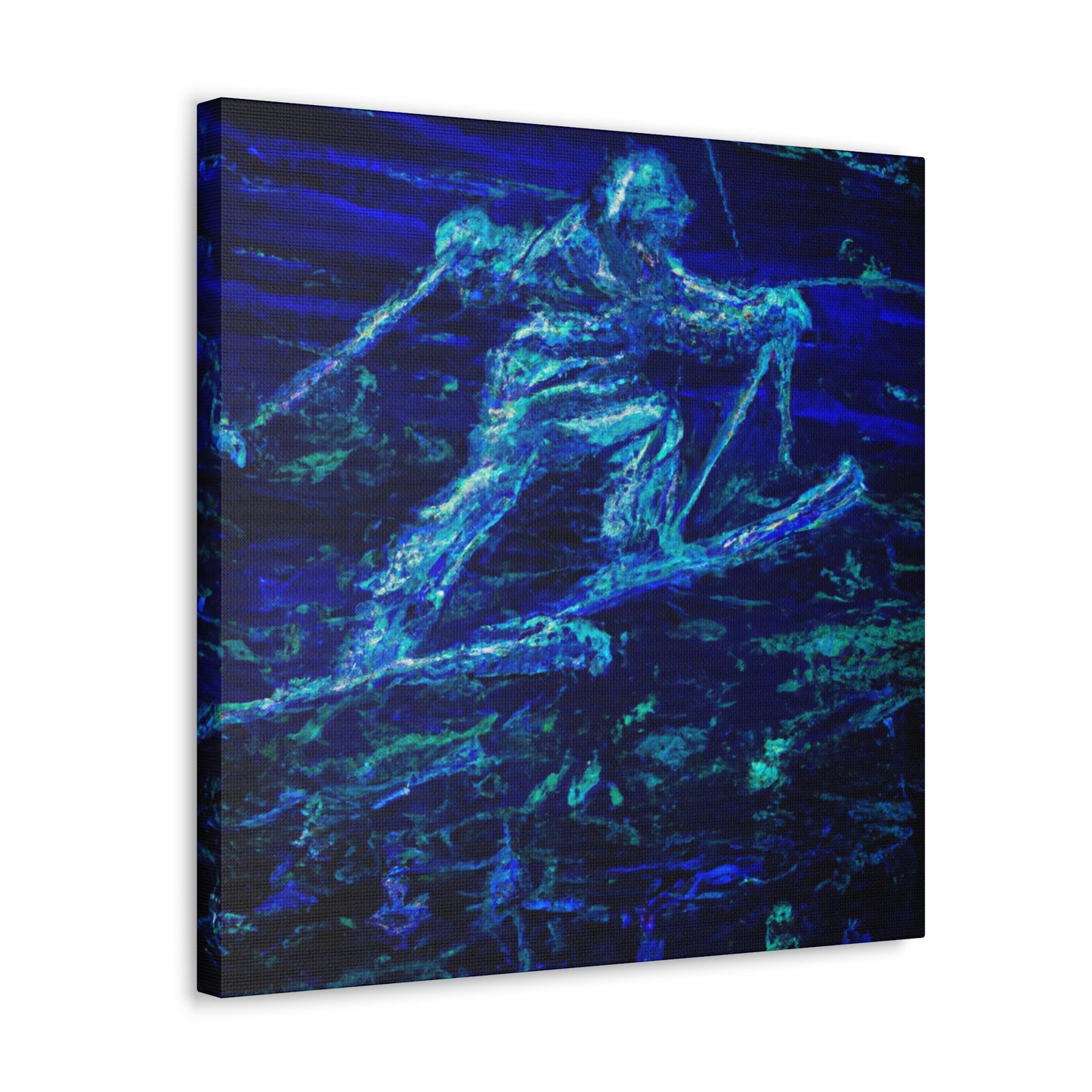 Skiing on Snowfields - Canvas