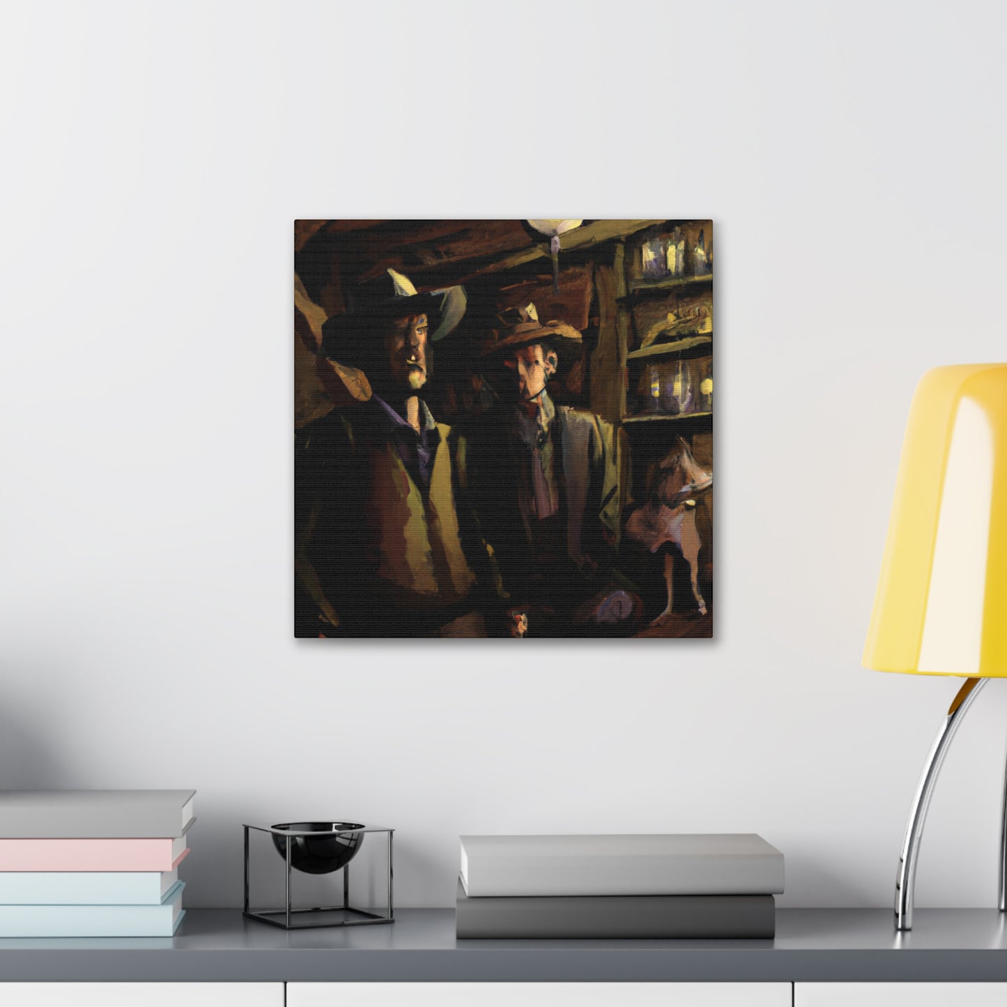 "Saloon Dance Party Scene" - Canvas