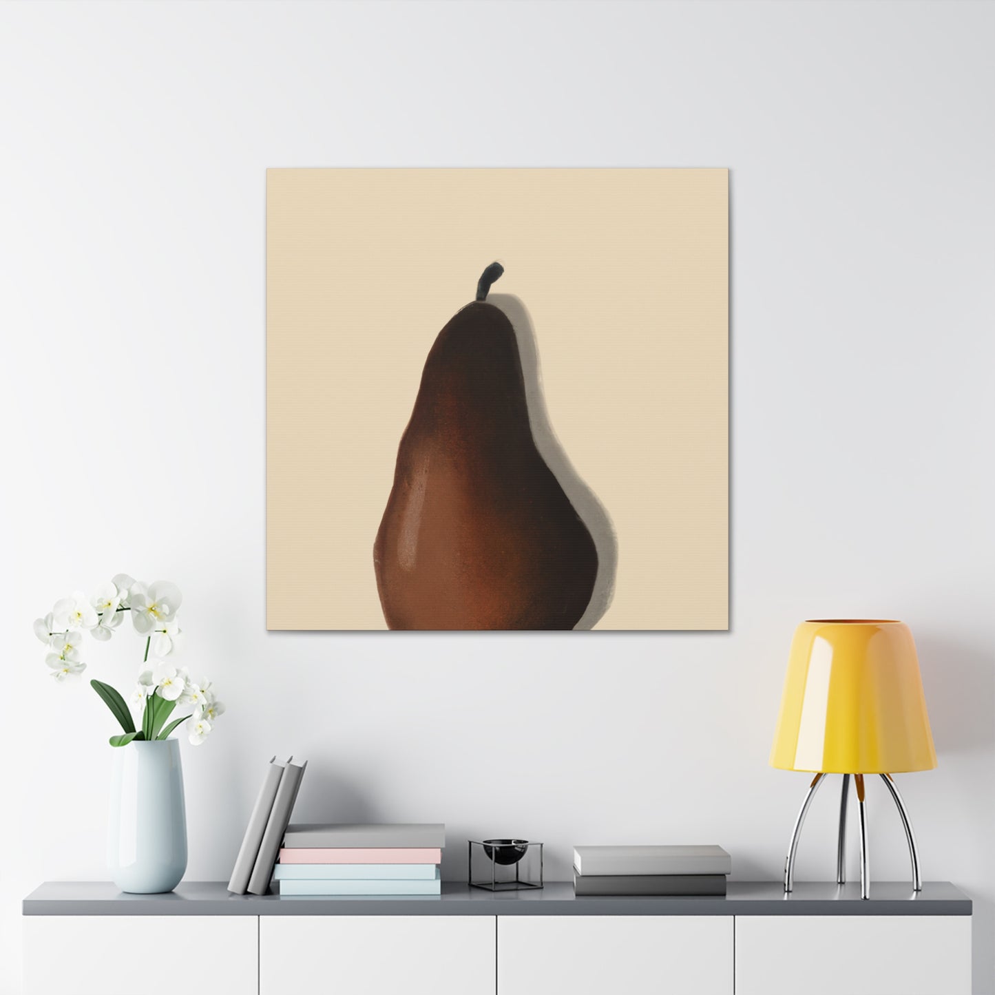 "Pear Minimalism Abstraction" - Canvas