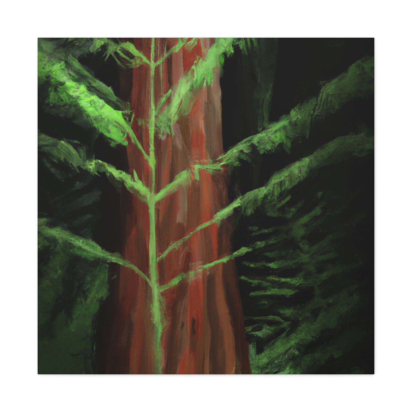 "Redwood Forest Majesty". - Canvas