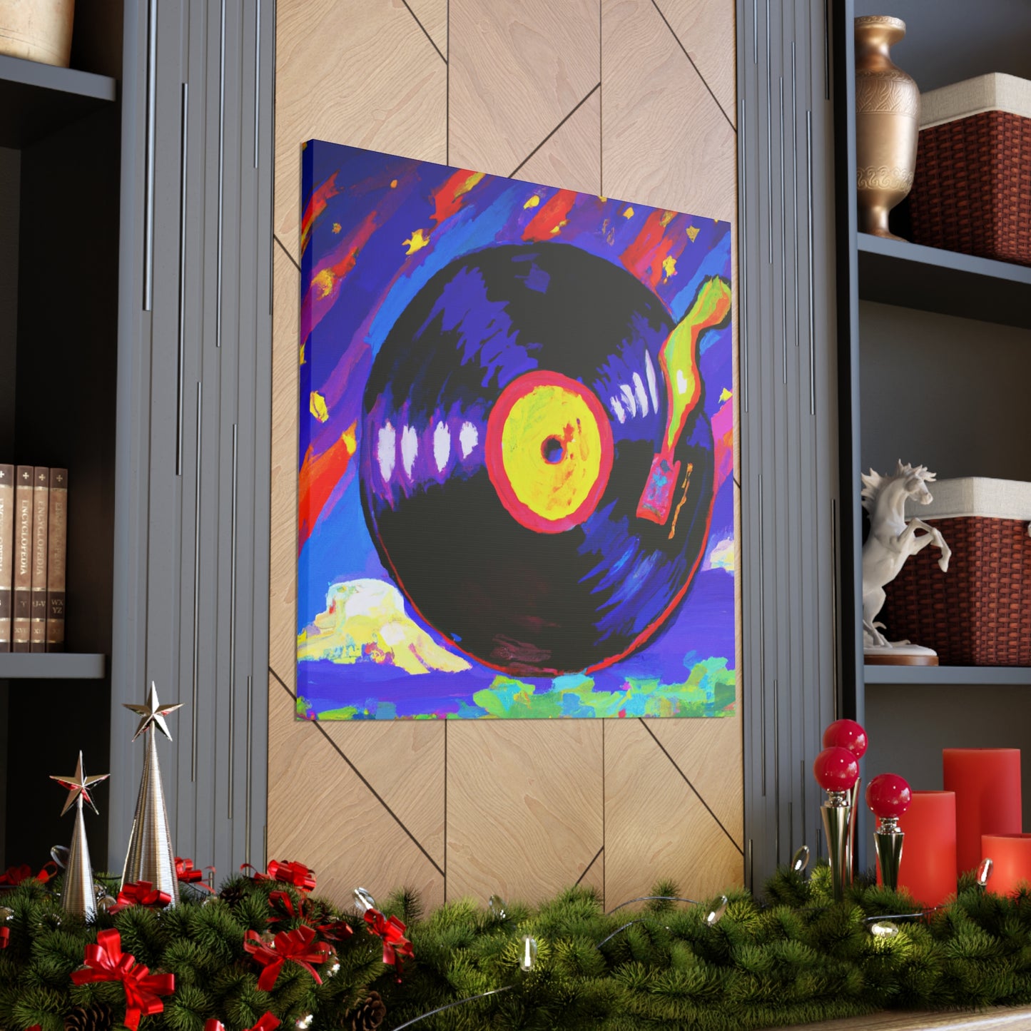 "Vinyl Resonance Impressionism" - Canvas