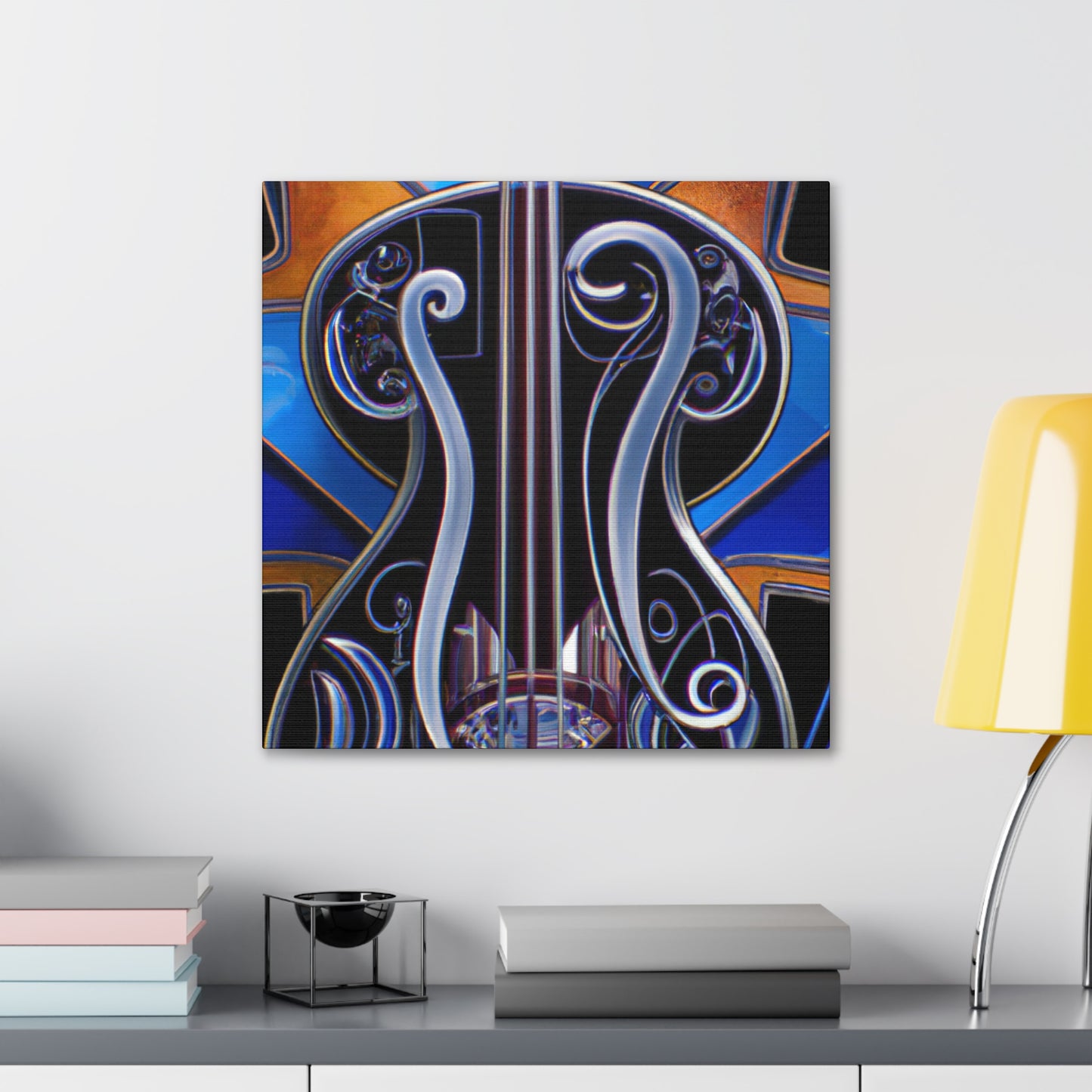 "Bass Guitar Art Deco" - Canvas