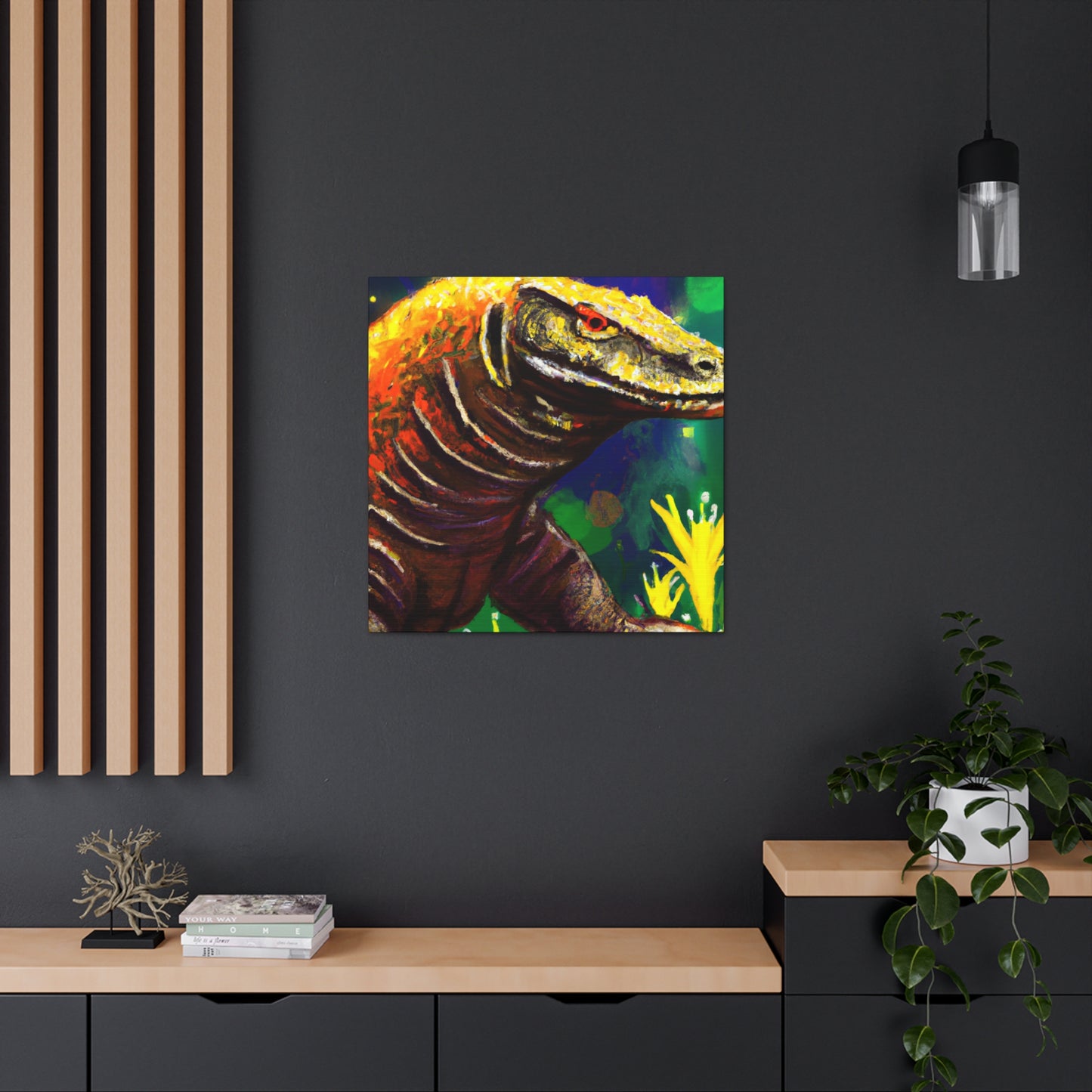 Komodo Dragon Majesty. - Canvas