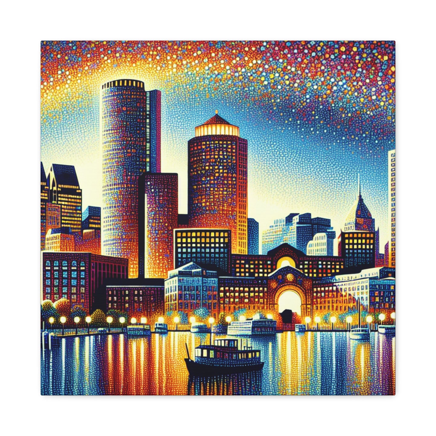 "Dotting the Boston Sun" - Canvas