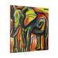 Elephant in Motion - Canvas