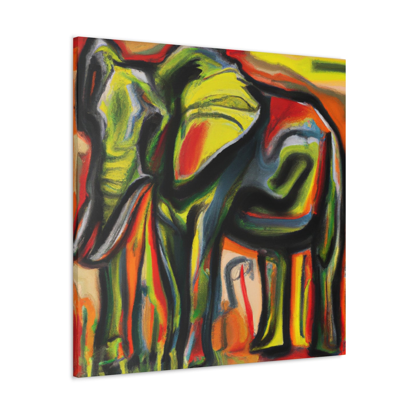 Elephant in Motion - Canvas