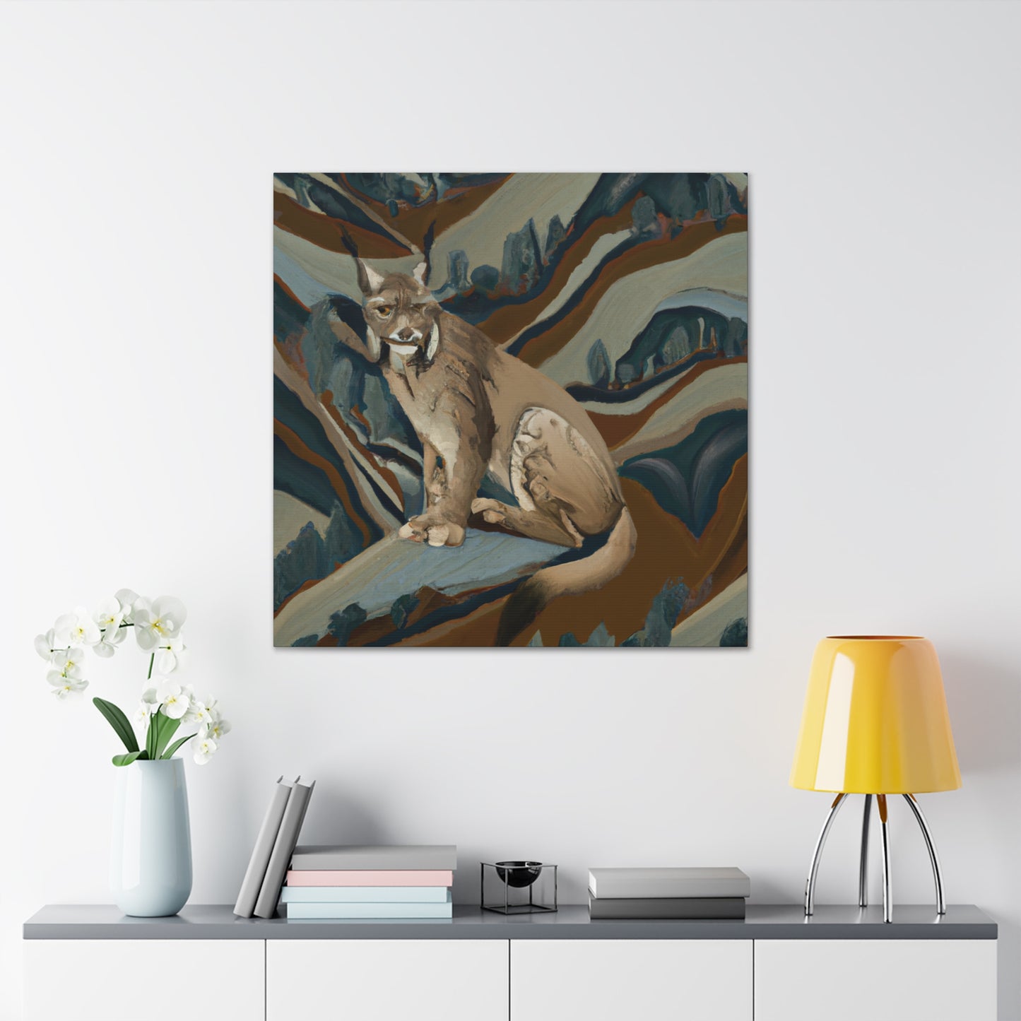 "Lynx in Art Deco". - Canvas