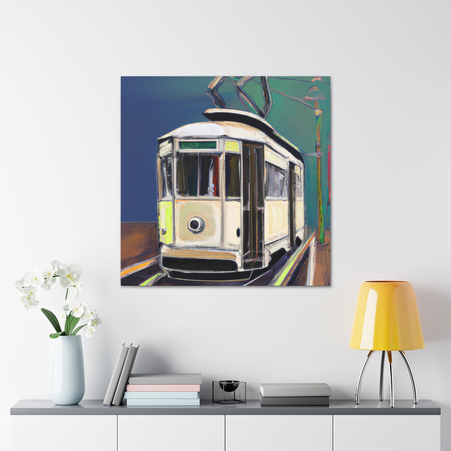 Tram in the Twilight - Canvas