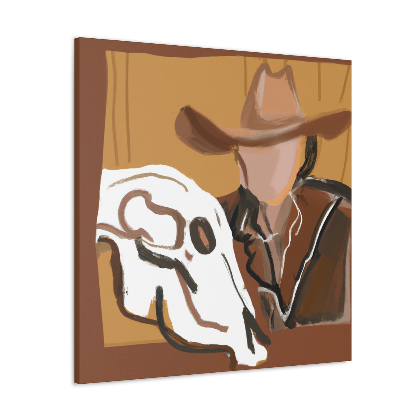 Cow Skull Reflection - Canvas