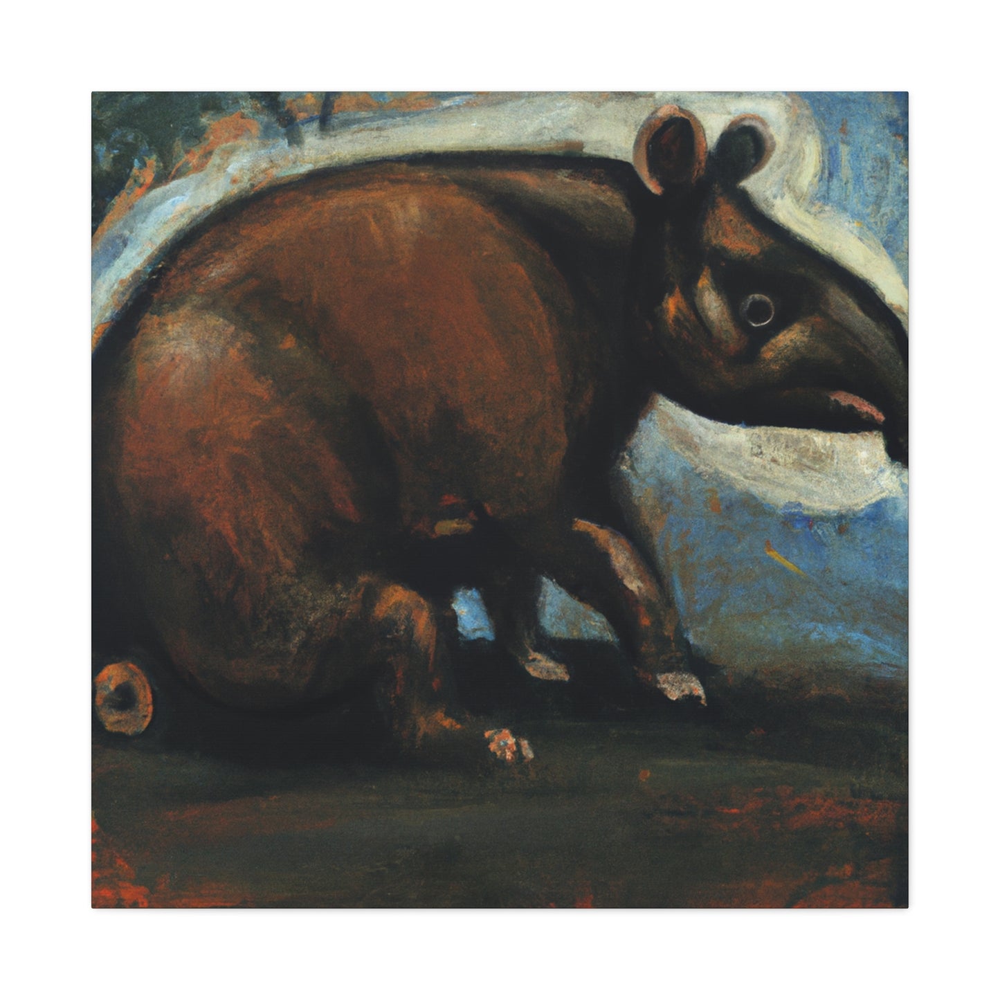 Malayan Tapir Painting - Canvas